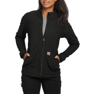 printed scrub jackets, WonderWink Womens Fleece Lined Scrub Jacket